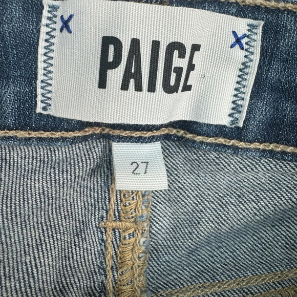 Paige Verdugo Crop Skinny Jeans Womens Size 27 Medium Blue Low Rise - Picture 5 of 13
